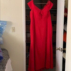 Plus size formal red dress